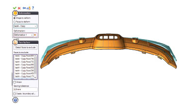 topsolid face deformation
